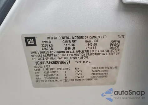 2013 Chevrolet Equinox Ls from USA, damaged, VIN 2GNALBEK6D6196791